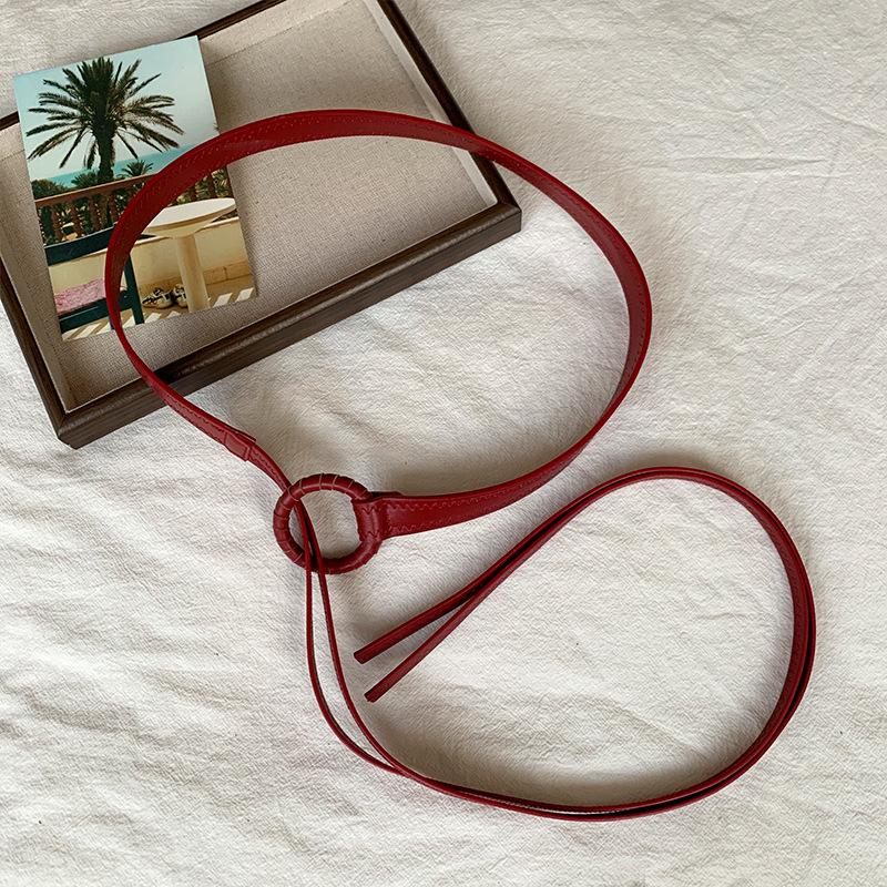 Chaîne Écharpe de Taille Y2K Punk Rouge - Accessoire de Ceinture Hip Hop Polyvalent pour Femme