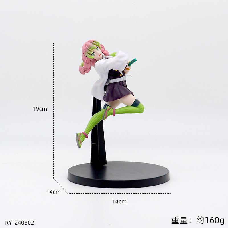 Modell Dämonentöter Actionfiguren Tanjirou Nezuko Zenitsu Kanroji Mitsuri Muichirou Uzui Tengen Anime Figur Sammlung Puppe Spielzeug