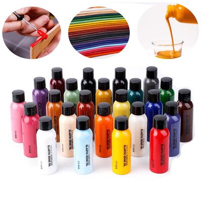 100ml 24 Colors Elastic Leather Edge Oil Leather Matte Edge Sealing Oil Color Bright Smear Smooth Handmade Bag Handle Repair