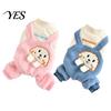 Pet Jumpsuit Cute Jumpsuit, Cozy 4-Legged Apparel, Plush Lined Autumn Dog Pajamas Soft Fabric Winter Outfit, Warm Onesie Clothes for Small Medium Dogs