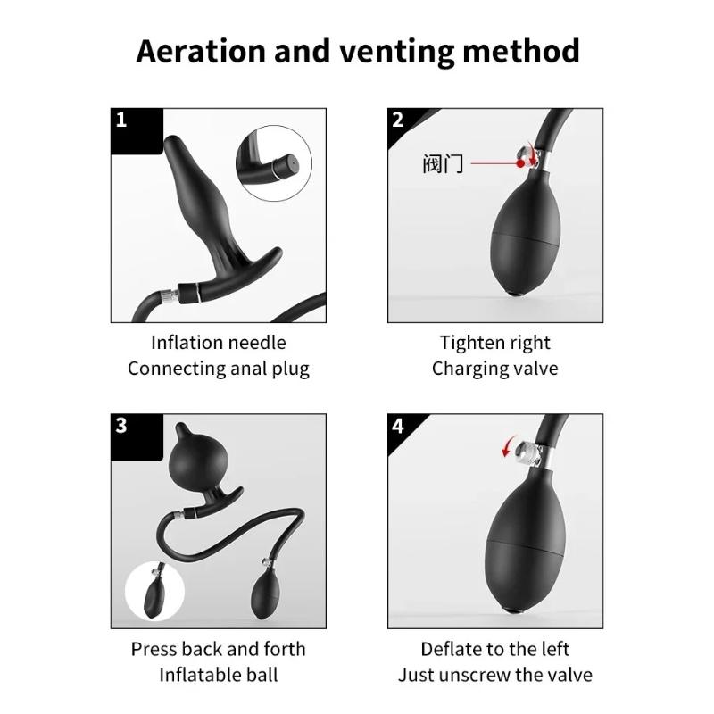 Outdoor Wearing Electric Shock Inflation Anal Plug Prostate Massage Deep Into The Anus G Point Stimulation Orgasm SM Sex Toy 18+ Insert Vibrating Egg