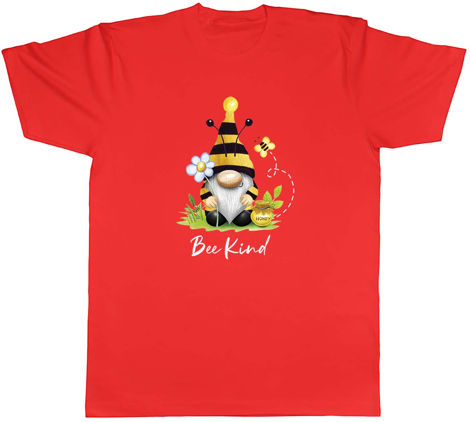 Bee Kind Unisexs TShirt Garden Gonk Gnome Bumblebee Unisex Tee Gift S