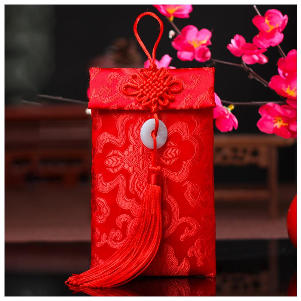 Chinese Traditional Money Gift Red Envelopes Brocade Wedding Invitation Card Bag New Year Spring Festival Hongbao Red Packets