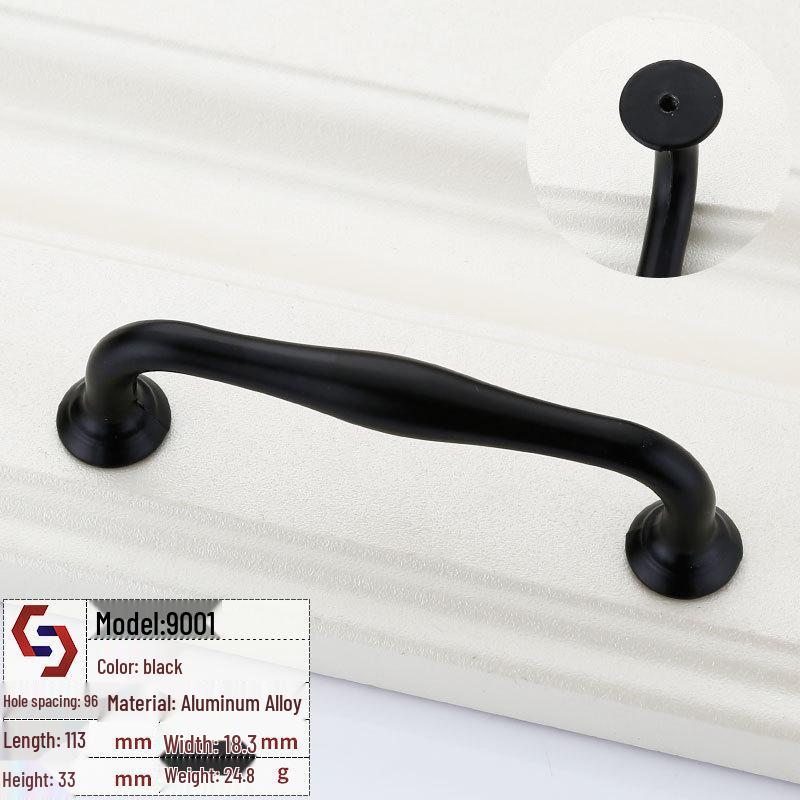 Mâner Sertar și Dulap Stil American Negru