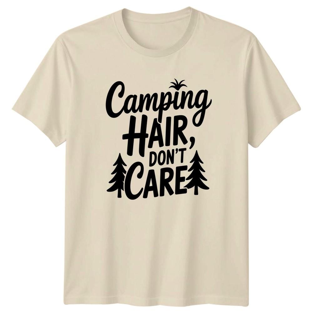 Camping Hair Dont Care TShirt Outdoor Lifestyle Camping Gift For Him And Her