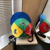 Stylish Creative Colorful Hat Childrens Backpack Trendy Korean Patchwork Design School Bag