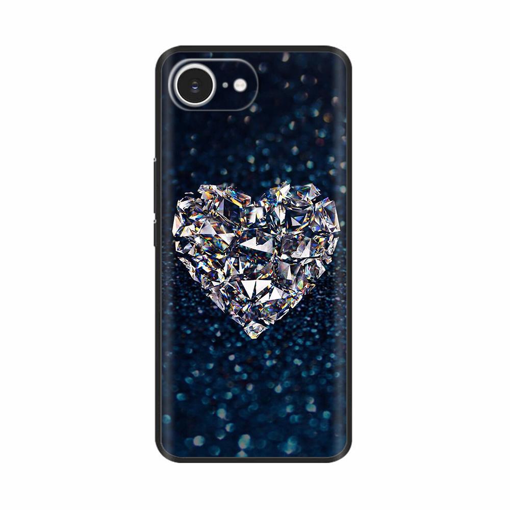 Luxus Silikon Hülle Für iPhone 16e SE 2025 Rückabdeckung auf Für Apple SE4 iPhone 16E A3409 Handy Hüllen Blumen Bemalte Hüllen Schale