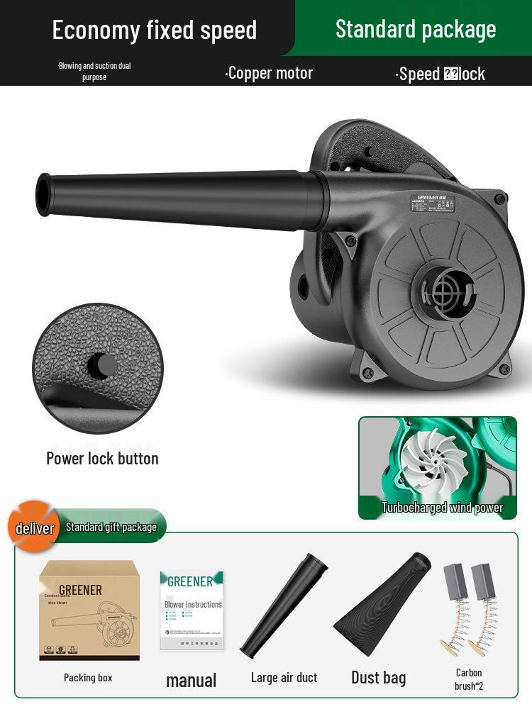 Green Forest 220V High-Power Industrial Hair Dryer & Dust Blower Gun