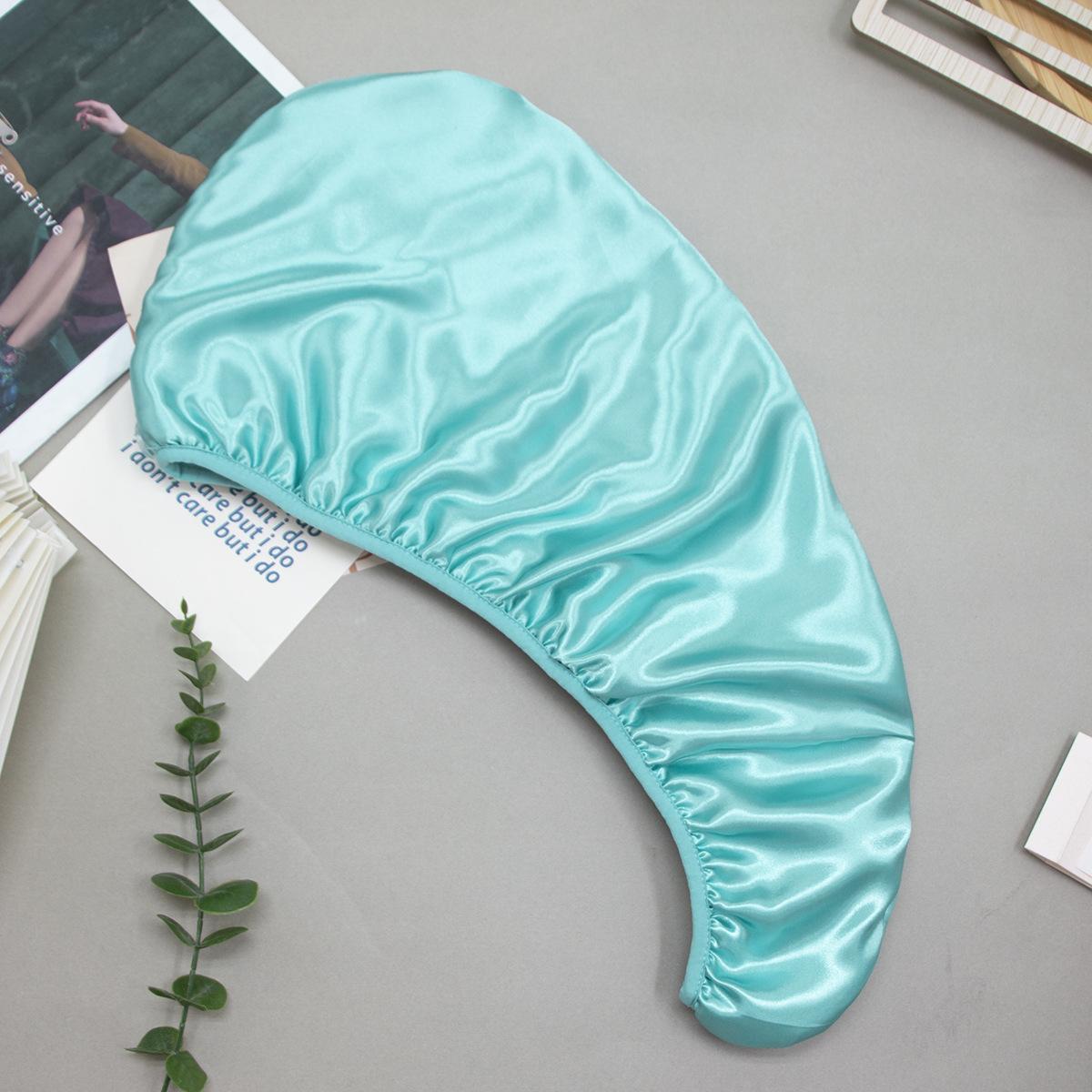 

Роскошное полотенце для волос Премиальная шелковистая шапочка для сушки волос Быстросохнущая Двухслойный коралловый флис Сатиновая шапочка Абсорбирующая женская повязка для волос 1pc