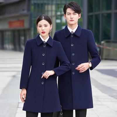 Unisex Professioneller Mittellanger Wollmischmantel