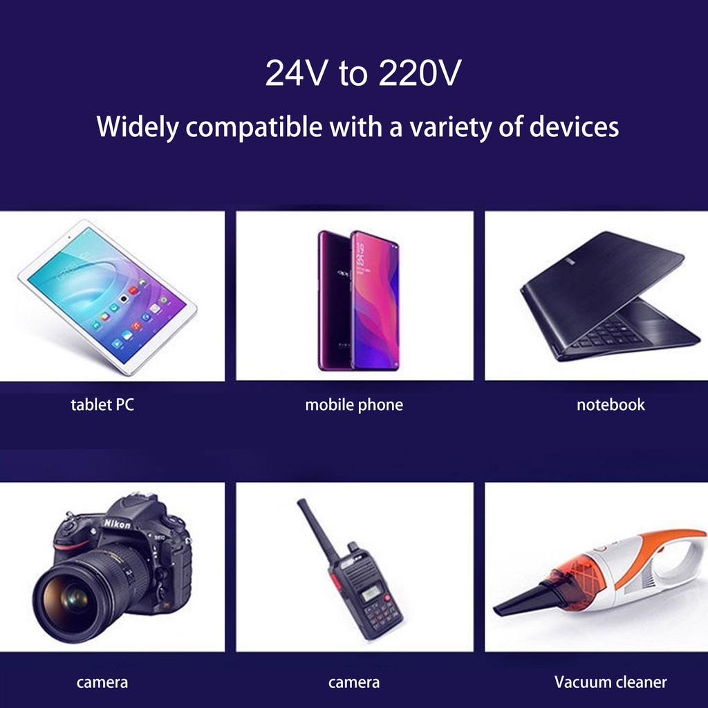 100W Car Power Inverter 12V/24V To 110V/220V Car Mobile Phone USB Charging Truck Home Socket Auto Charger Converter Adapter