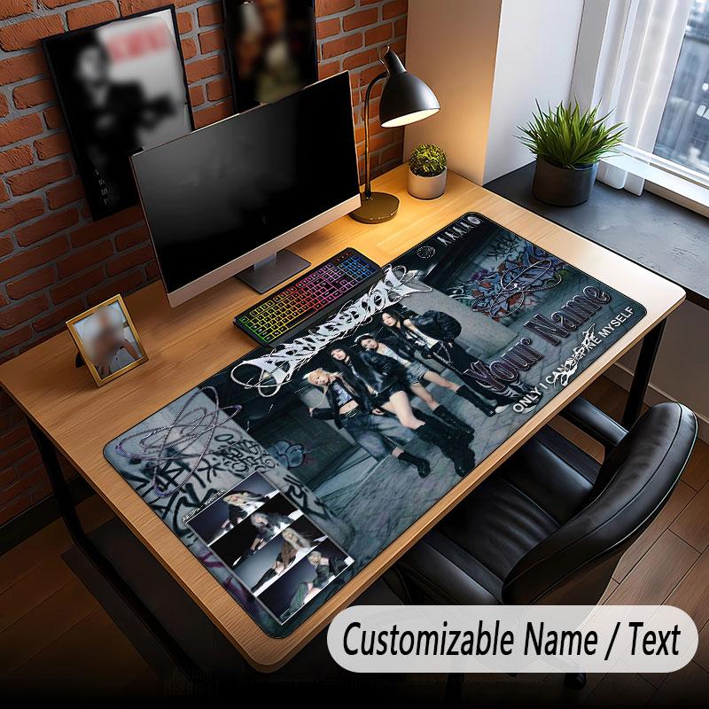 Custom Name Extended Mouse Pad,aespa Gaming Desk Mat For Home Office Desktop Decor