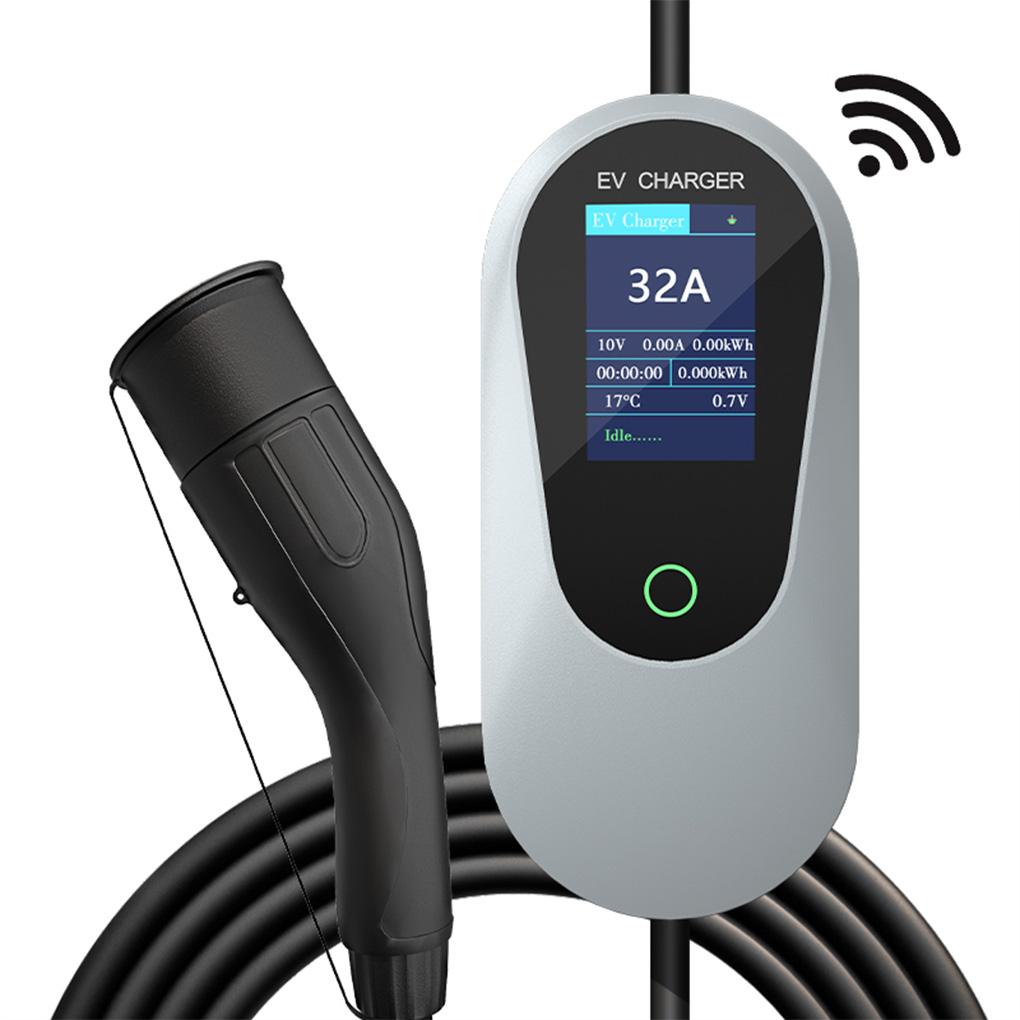 22KW 5M 32A Protable EV Charger European Standard 3Phase With 5PIN Industrial CEE Plug Adapter Cable And Hook Fast Charging