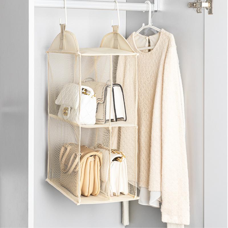 Mehrschichtiger Stoff Wandmontierter Dormi Aufbewahrungs-Ra Beutel Hängender Organizer Schrank Aufbewahrungsbeutel für Schlafzimmerorganisation