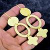 Golden Look Gemstone Handmade 925 Sterling Silver Jewelry Earring 3.86" M-3382