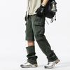 JAYSCE Unisex Cotton Convertible Cargo Pants Multi-Pocket Outdoor Hiking Trousers Detachable Shorts Elastic Waist