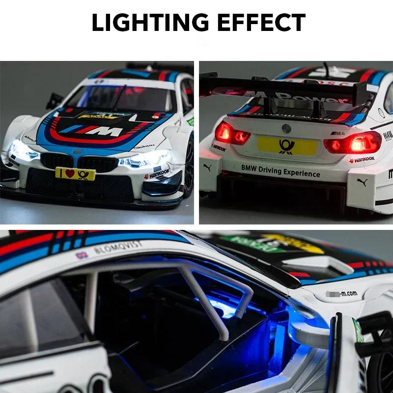 1:24 BMW M4 DTM M6 BMW CSL Rennwagen Freilauf High Light Sport Rennwagen Modell Spielzeug Miniatur-Nachbildung aus Druckguss-Metalllegierung