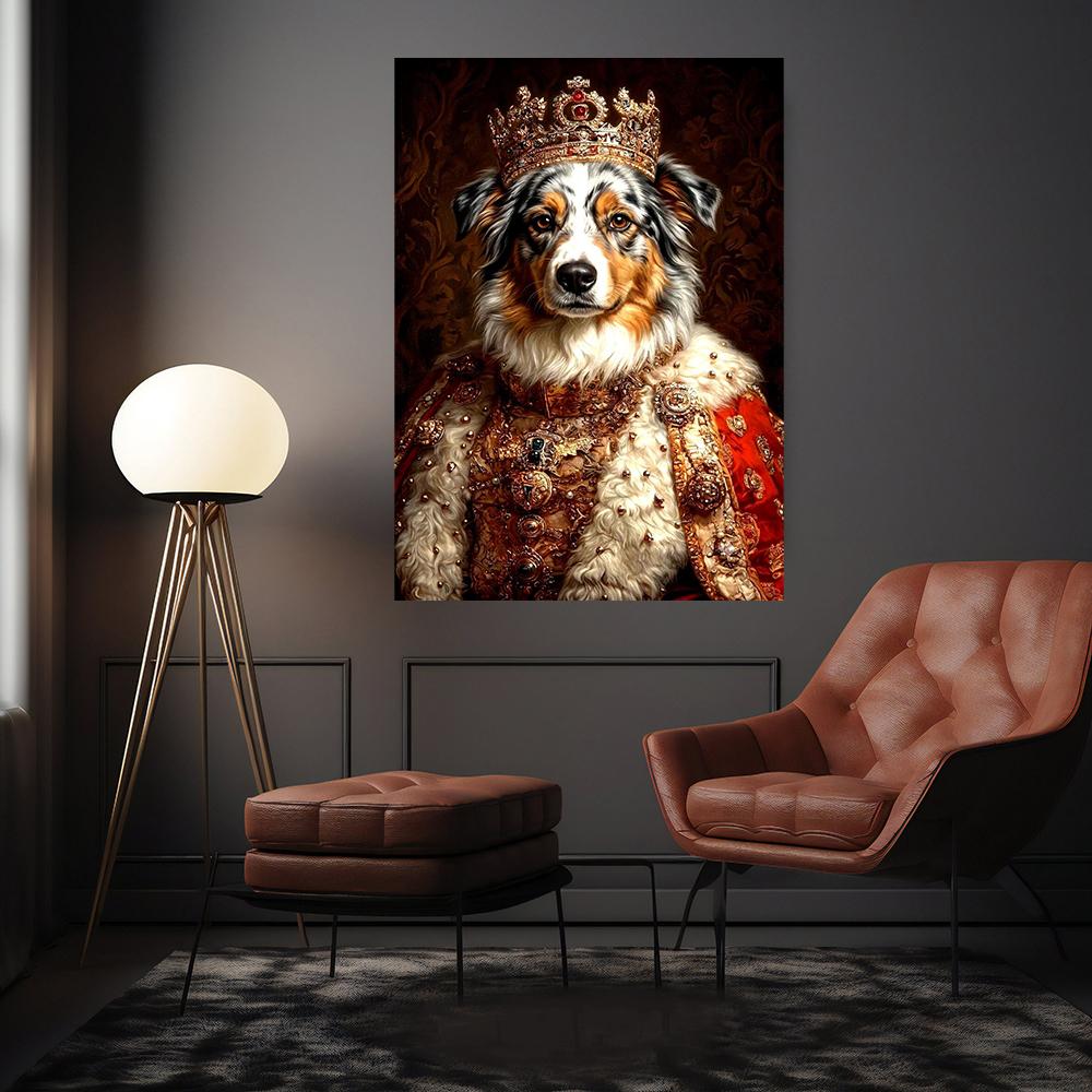 Stampe Floreali Vintage Ritratti di Animali Arte Botanica Cane e Gatto Poster Ritratti di Animali Floreali Vintage Illustrazione di Animali Pittura su Tela
