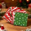 Weihnachtsthema Papierpackung 12 Blatt Scrapbooking-Papier, Winterurlaub Basteln 5,9 x Zoll Baum Schneeflocke Origami für Geschenke Schneemann Dekorative Pappe Basteln