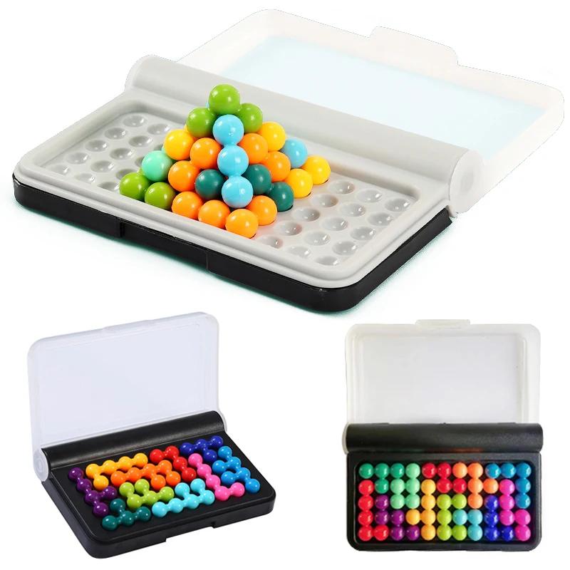 2D&3D 120 Challenges Puzzler Travel Game for Kids and Adults Cognitive Skill-Building Brain Game Montessori Toys Puzzle
