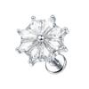 1PC G23 Titanium 16G Marquise Lotus CZ Flower Flat Back Stud Labret Tragus Helix Cartilage Conch Earring Piercings Sexy Jewelry