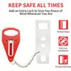 Battery-Free Portable Door Lock Double Hole Security Door Lock Universal Lock  Hotel Security