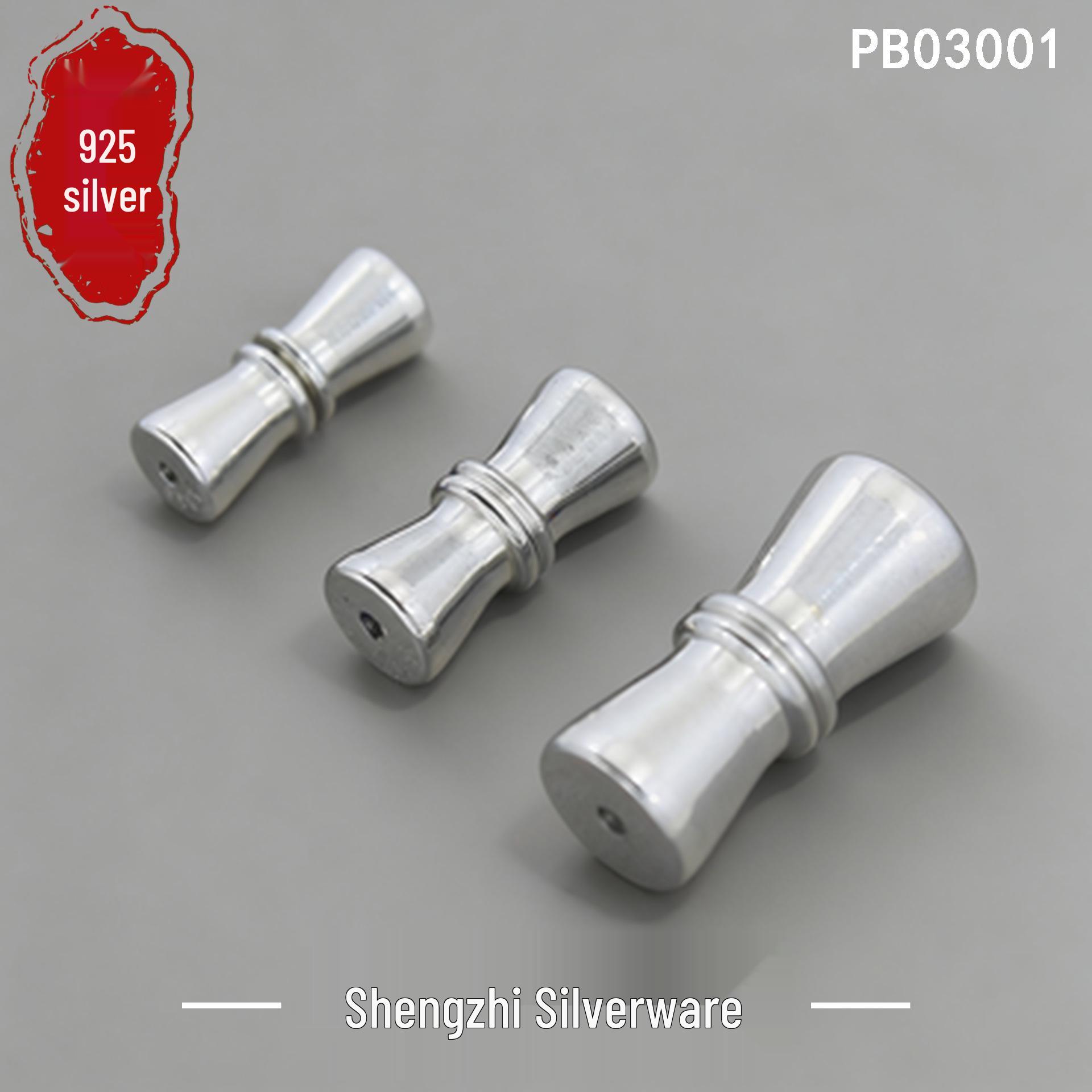 S925 Sterling Silver Screw & Spiral Clasp Necklace and Bracelet Connector for DIY Pearl Jewelry 4x10 mm серебряный