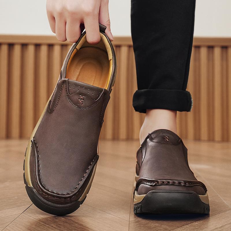 Große Größe 48 Handgefertigte Lässige Lederschuhe Herren Bequeme Mokassins Herren Flache Schuhe Echtes Leder Herrenschuhe