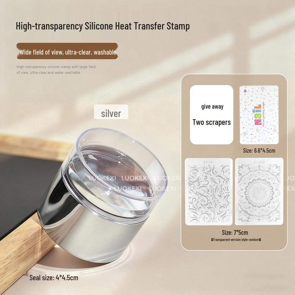 Little Chubby Beauty Large Nail Stamping Tool with Flexible Silicone Stamper for French Manicures