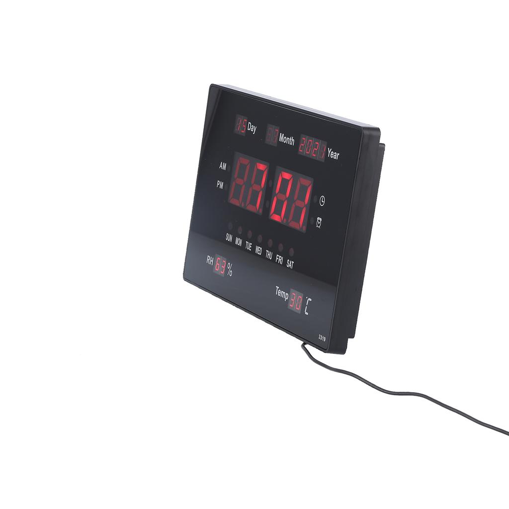 100?240V LED Digital Clock Multifunction Wall Clock with Temperature Humidity Perpetual Calendar