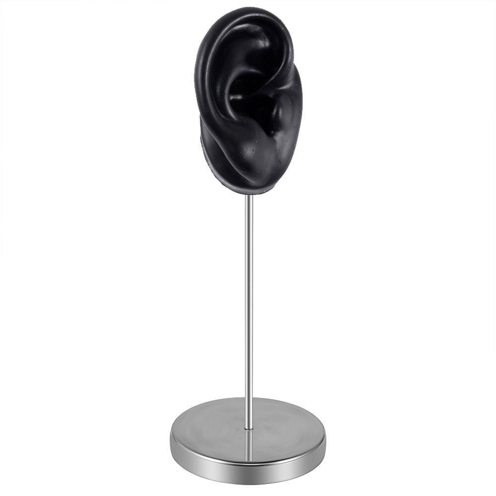 Piercable Silicone Ear Model Multicolor Earrings Display Stand Human Ear Model Rack Crafts DIY