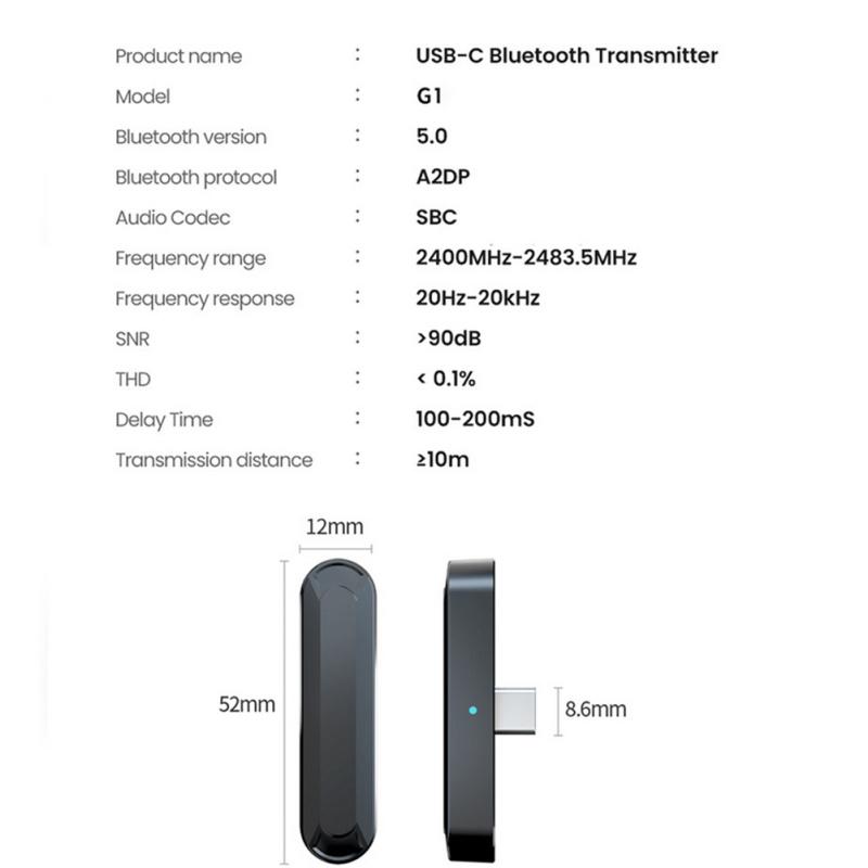 Audio Bluetooth-compatible Transmitter With USB-A Adapter Computer Tv Audio Adapter Compatible For