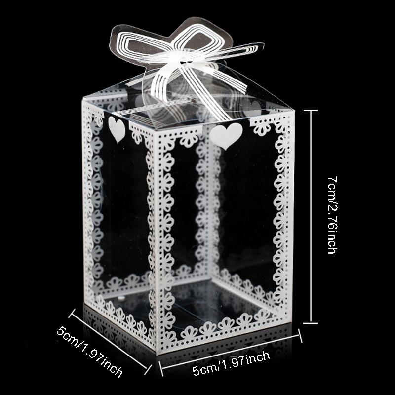 

10pcs Transparent PVC Packing Box Birthday Wedding Valentine Favor Chocolate Cake Packaging Gift Boxes Birthday Party Supplies -