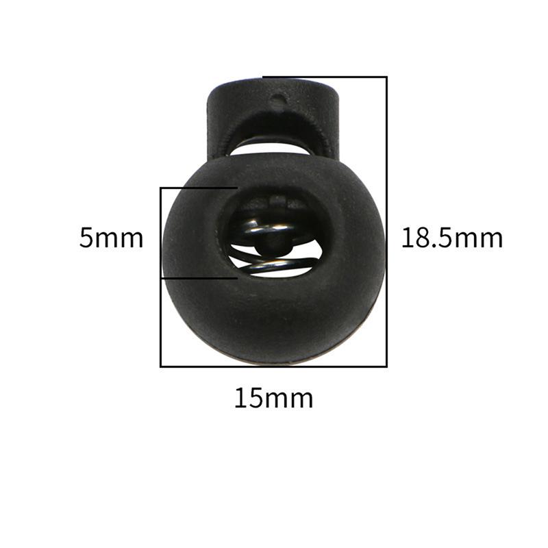 50Pcs Rope Cord Locks Clip Ends Round Ball Shape Luggage Lanyard Stopper Sliding Plastic Sewing Garden Home Cord Locks