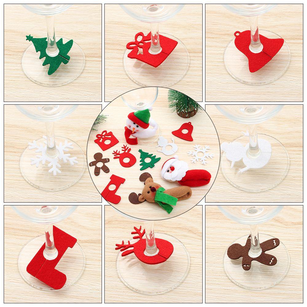 Moș Crăciun Decorare Cupă de Crăciun Inele Pandantive Pahar de Vin Inel Cupă de Crăciun Decor Masă