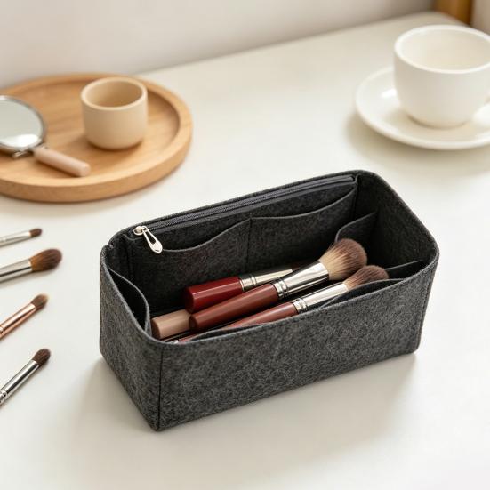 Soft Purse Organizer Insert for Handbags Multi-Pocket Felt Bag Liner Lightweight Protector for Backpacks
