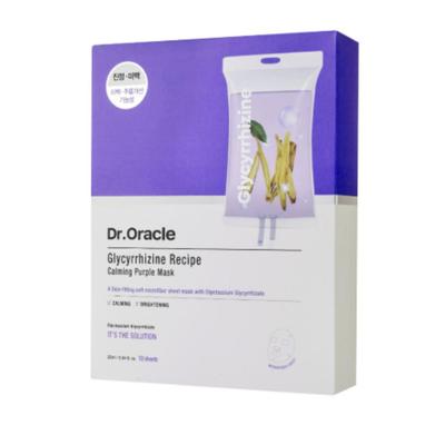 Dr. Recette d'Oracle Glycyrrhizine Masque Violet Apaisant 10 Feuilles – Masque en Feuille Apaisant & Éclaircissant