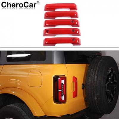 For Ford Bronco -2025 Exterior Door Handle Trim Cover Accessories Red 5PCS