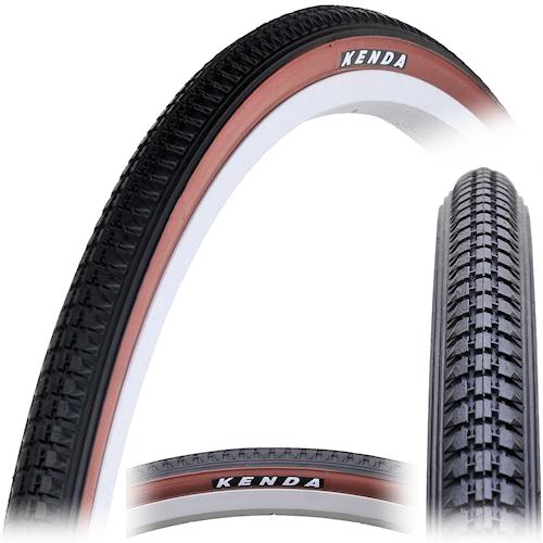 Fietsband 27  X 1 1/4 (32-630) Bruine Zijwand Retro Weg Kenda K103 Bw