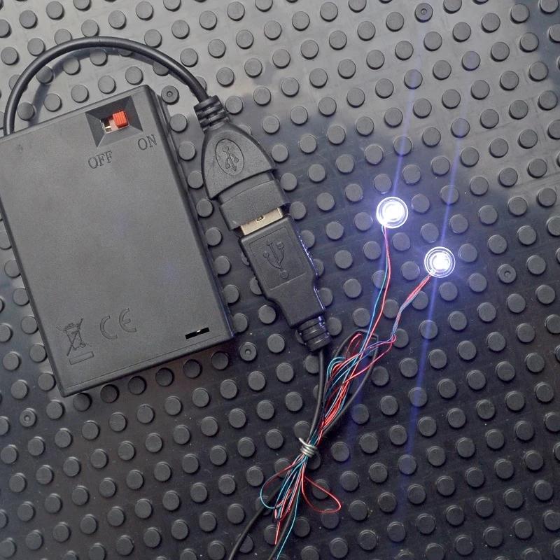 MOC LED Faro Colorato Spotlight USB Serie Strada Città Mattoncini Luce Blocchi da Costruzione Compatibili 10220 10260 42083 Blocchi