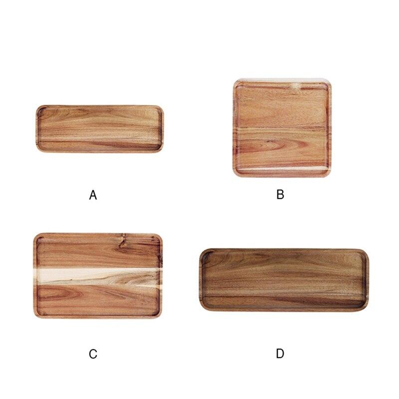 Acacia Wooden Tray Household Rectangular Coffee Breakfast Bread Tray Fruit Tray Wooden Tableware
