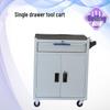 Movable Three-Layer Hand Cart: Multi-functional Auto Repair & Household Tool Box with Cabinet Door