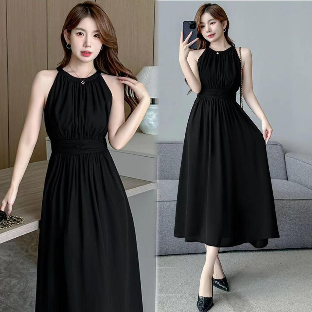Korean Style Fairy Dress: Hepburn-Inspired, Slimming Mid-Length Skirt