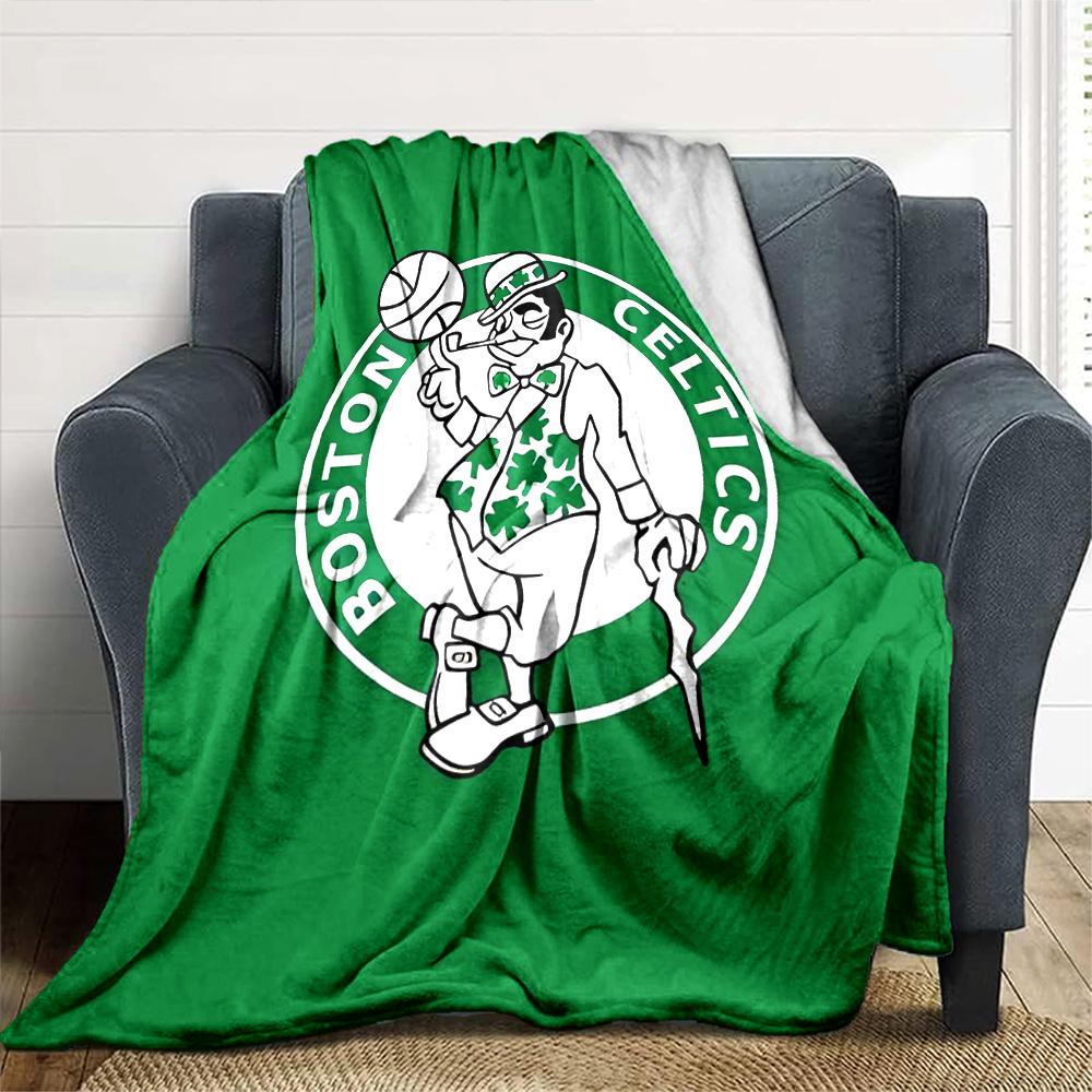 1pc Blanket - Boston Celtics logo Print Design,Lightweight Blanket for Sofa,Bed- Soft &Warm,Gift for All Seasons