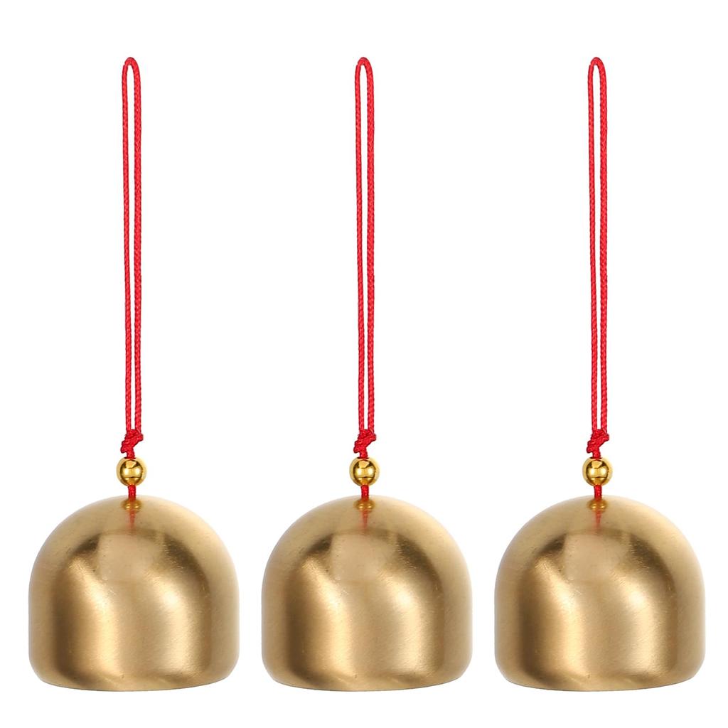 PATIKIL 2-Piece Small Hanging Bell, Chinese Feng Shui Lucky Wind Chimes for Doors and Windows, Home Garden Decor, Wealth and Security Pendant,