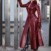 Women's Stand Collar Long Sleeve Slim Fit Maxi Coat Elegant Long Outerwear