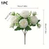 4 Bundles Artificial Peony Flowers - Faux Peony Bouquets for Wedding, Home, St. Patrick's Day, Easter Decorations, Aesthetic Room Decor