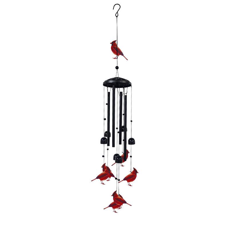 Cardinal Wind Chimes Outdoor Metal Red Bird Wind Chimes for Outside/Indoors Home Lawn Porch Patio Garden Decor Yard Decoration