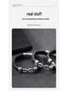European-American Punk Men's Handmade Leather Bracelet: Creative Woven Design