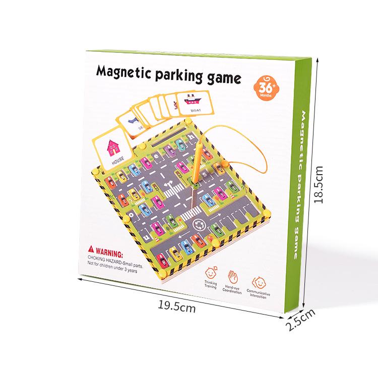 Magnetic Maze Car Parking and Alphabet Game for Spelling and Recognition